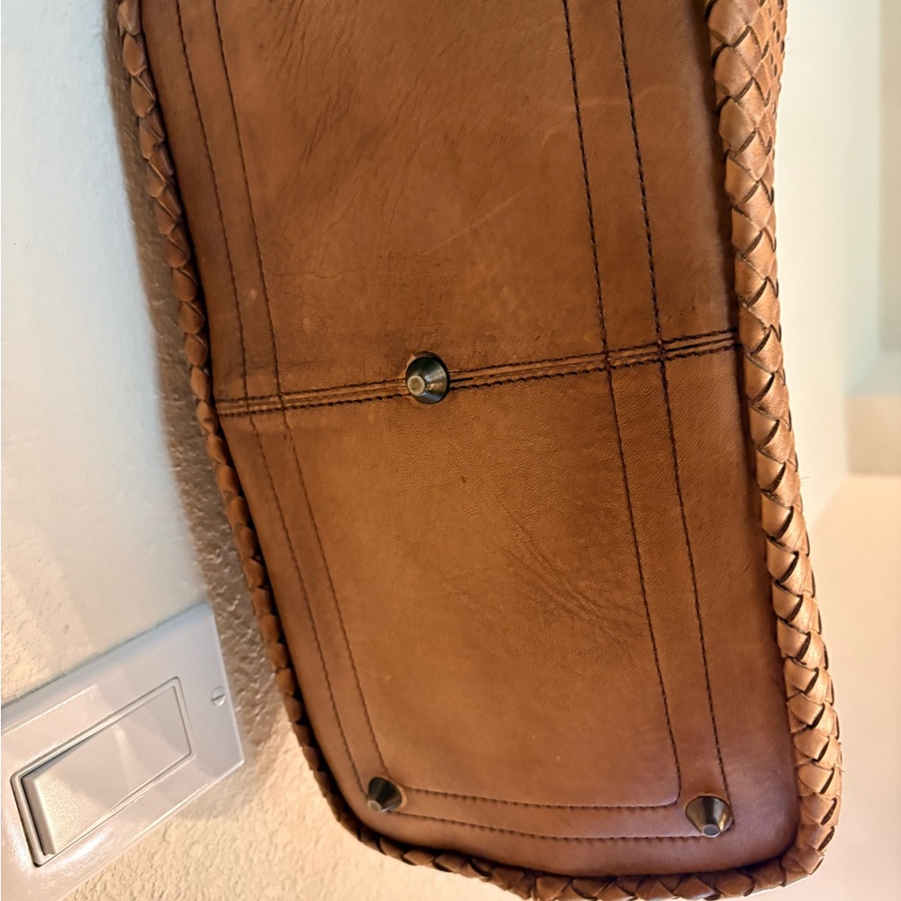 Valentina Woven Shoulder Bag in Tan - Picture 9 of 9